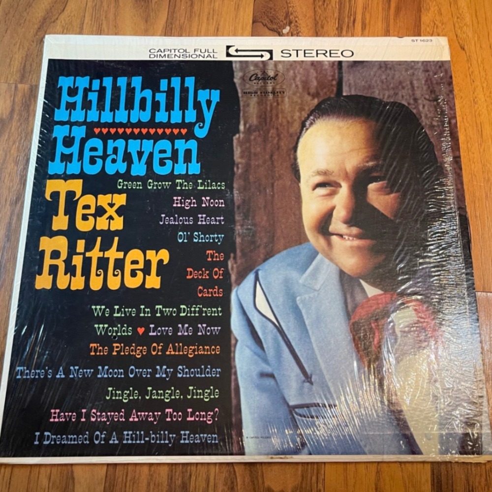 Tex Ritter Hillbilly Heaven Vinyl LP Record Capitol ST 1623 Stereo Country 12"